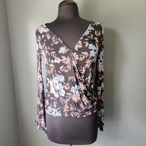 American Eagle Soft & Sexy Floral Crepe Top